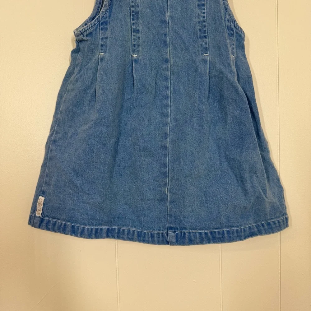 Cherokee Vintage Pleated Denim Overall Dress